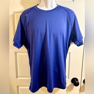 RHÔNE Crew Neck Performance Short Sleeve Tee Blue and Orange Sz XL